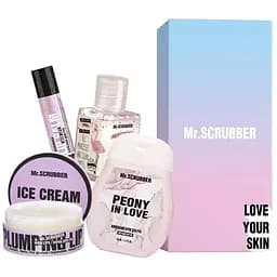 Подарунковий набір Mr.Scrubber Sweet Ice Cream: Скраб для губ 50 мл + Бальзам для губ 5 г + Крем для рук 50 мл + Антисептик для рук 30 мл