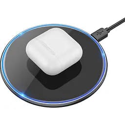Бездротовий зарядний пристрій Hoco Easy Wireless Charger CW6 Pro Black [97878] - мініатюра 3