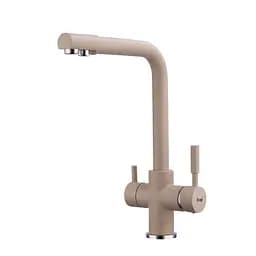 Смеситель для кухни на две воды Frap F4352-23 бежевый Бежевый