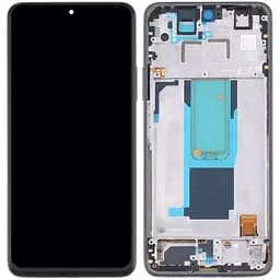 Дисплей Xiaomi Redmi Note 11 Pro+ 5G чорний, Amoled, оригінал PRC, з рамкою синього кольору, Star Blue