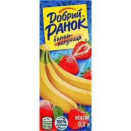 Нектар Добрий Ранок бананово-полуничний 0.2 л