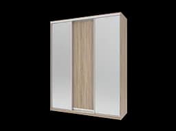 Шафа-купе Doros Сіті Лайт Дуб Cонома 1 ДСП / 2 Дзеркала 180х60х225 (44900030)