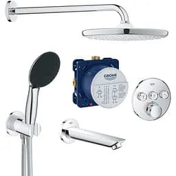 Душова система прихованого монтажу термостатична Grohe QuickFix Smartcontrol UA202802R3, Хром
