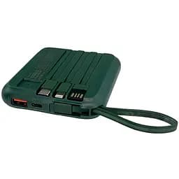 Павербанк Yoobao W1 / 10000 мАг / до 22.5 Вт / USB-C, USB-A, Micro-USB, MagSafe, Lightning / PD+QC / З кабелем / Зелений - мініатюра 4
