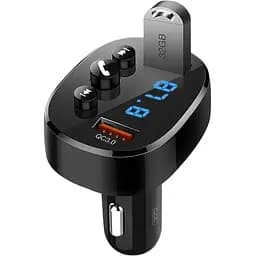 Автомобільний FM трансмітер модулятор XO BCC03 2 USB чорний - мініатюра 2