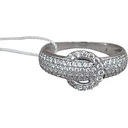 Срібне кільце Агні Леферб з фіанітами. 1622/1Р-CZ 17