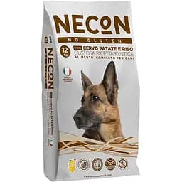 Сухой корм для взрослых собак с низким аппетитом Necon No Gluten Dog With Deer Potatoes and Rice оленина 12 кг