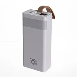 Повербанк 30000 mAh с быстрой зарядкой и фонариком 22.5 Вт powerbank зарядка для телефона гаджетов Белый ZoroxHP-N50