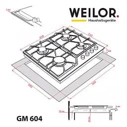 Поверхня газова на металі Weilor GM 604 BL - мініатюра 12