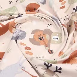 Дитяча постільна білизна в ліжечко ANIMALS CS23, бежевий (AnimalsMusicForest_103Orange_140) - мініатюра 8
