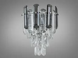 Класичне бра з кришталю на 2 лампи, колір хром