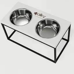 Hollky Base L — миски на підставці для середніх і великих собак (2 × 0,95 л, висота 20 см) - мініатюра 8