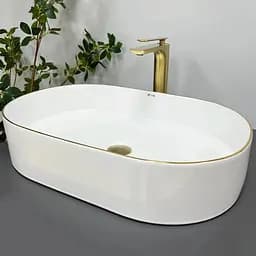 Умивальник VBI Verona 60 gold edge накладний VBI-011308, Золотий