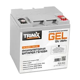 Акумуляторна батарея гелева 12В 26Аг Trinix TGL12V26Ah/20Hr GEL (44-00019) - мініатюра 3