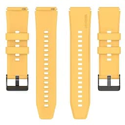 Ремінець для Samsung Galaxy Watch 4 40mm - жовтий ширина кріплення 20мм силікон Watchbands GT (W45-4WB77303537) - мініатюра 5