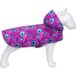 Дощовик-накидка з капюшоном для собак Waudog Clothes, малюнок "Око монстра", L, А 48-52 см, B 60-70 см, С 42-52 см