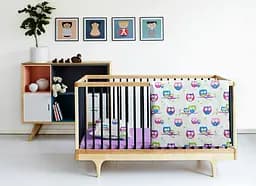 Простирадло Cosas на резинці для коляски та люльки 40x80 fio dots, фіолетовий (DropViolet_FittedStroller_40х80) - мініатюра 3