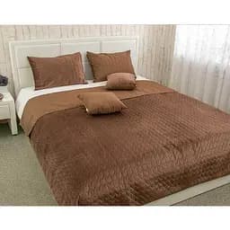 Декоративне покривало Руно VeLour Chocolate, 220x150 см, коричневий (360.55_Chocolate)
