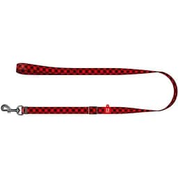Повідець для собак Waudog Nylon Шотландка червона, регульований, 1,52-183х1,5 см, різнокольоровий - мініатюра 2