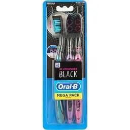 Зубная щетка Oral-B Black 40 всесторонняя чистка Medium средняя 3 шт.
