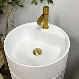 Умивальник підлоговий VBI Mirano white matt VBI-019022, Білий матовий - мініатюра 2
