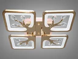 Стильна стельова LED-люстра в дитячу Diasha S8157/4G LED 3color - золото, 85 Вт, 37x37 см - мініатюра 3