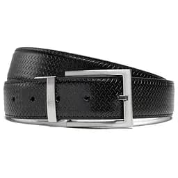 Ремінь чоловічий шкіряний Semi Line Black/Brown (P8232-0 L)