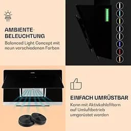 Витяжка Klarstein Aurora Eco 90 550 м³/год (10039929) - мініатюра 6