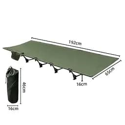 Складне похідне ліжко розкладачка 192 × 65 см Solve KT6005801 Olive