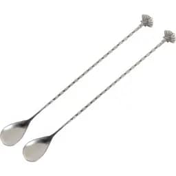 Набор ложек коктейльных Lefard 27 см 2 шт. серебристый (815-023)