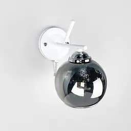 Бра з вимикачем в білому корпусі з графітовим плафоном Line F Арт. W088N/1 WT+CH+GR