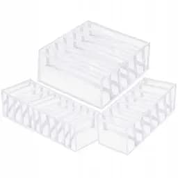 Набір органайзерів для зберігання (білизни, шкарпеток, аксесуарів) Springos HA3114 білий