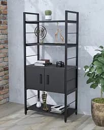 Стелаж L-155 із дверцятами Loft Design (Венге Луізіана)