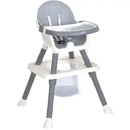 Мультифункціональний стільчик для годування + столик M 6041 Gray із лего-стільницею та кошиком для іграшок