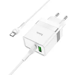 Блок живлення Hoco Extension speed charger set N21 30 W і кабель Type-C to Type-C - мініатюра 4