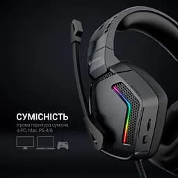 Ігрові навушники GamePro HS605 RGB Black [121966] - мініатюра 10