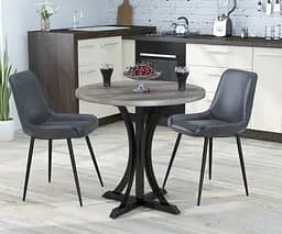 Круглий обідній стіл Ральф Loft Design Діаметр 80 см (Дуб Палена)