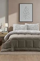 Постільна білизна Moss Kupon Bej з покривалом 195х215 см Moss Home pbe0051879