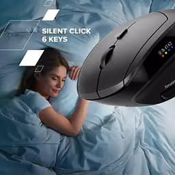 Миша Canyon mouse MW-25 Ergonomic LED AA Dual mode Wireless Black (CNS-CMSW25) - мініатюра 6