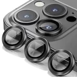 Захисне скло на камеру DK для Apple iPhone 16 Pro Max Lens Metal Ring Eagle Eye 018409 black 2 шт. - мініатюра 2