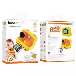 Дитяча фотокамера з моментальним друком Hoco DV200 Dual lens Yellow - мініатюра 3
