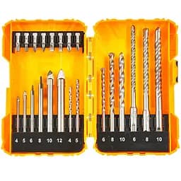 Набір свердел по бетону, по склу, біти Ingco 22 шт (AKDL12201)