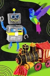 3D Ручка для дітей в Україні + трафарети + 100 м еко-пластика (20 різних кольорів) + пластик, що світиться в темряві з LCD Фіолетова - мініатюра 7