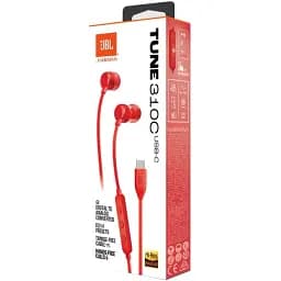 Гарнітура JBL Tune 310C USB-C Red (JBLT310CRED) (6995503) - мініатюра 6