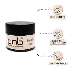 Моделюючий гель PNB Builder Gel Cosmo Milk 50 мл - мініатюра 4