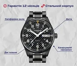 Годинник чоловічий наручний Carnival Black Jack (Чорні) - мініатюра 4
