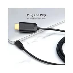 Кабель мультимедійний USB-C to HDMI M 1.5m black Vention (CGUBG) - мініатюра 3