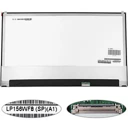 Матриця 15.6 LP156WF8-SPA1 1920х1080, 30pineDP, IPS, LED, SLIM без дод. панелі, вушки сверху, глянець, роз'єм праворуч знизу для ноутбука