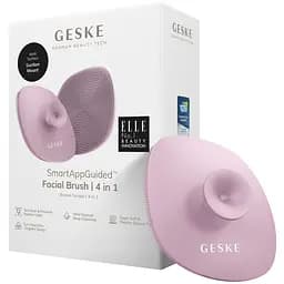 Щітка для обличчя GESKE Facial Brush 4 в 1 з тримачем рожева