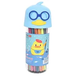 Фломастери Каченя в окулярах 24 кольори, у баночці (в асортименті)